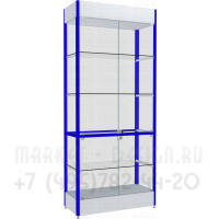 Стеклянная витрина с 4-я полками