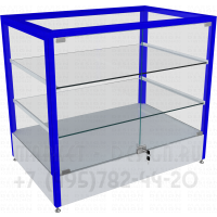 Застекленный прилавок с полками