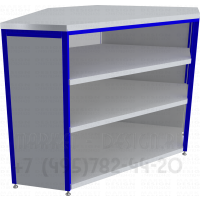 Прилавок угловой с рабочей поверхностью для торговли