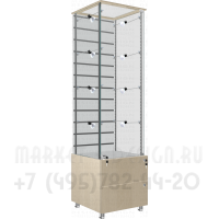 Витрина с подтоварной тумбой с экономпанелью c подсветкой