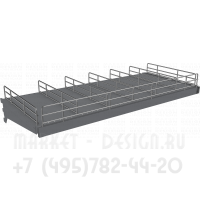 Полка металлическая с ограничителями