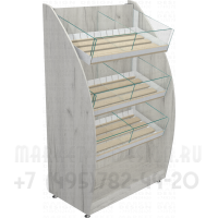 Пристенный стеллаж для продажи хлебобулочных изделий