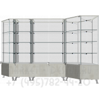 Витрины со стеклом для торговли вместе